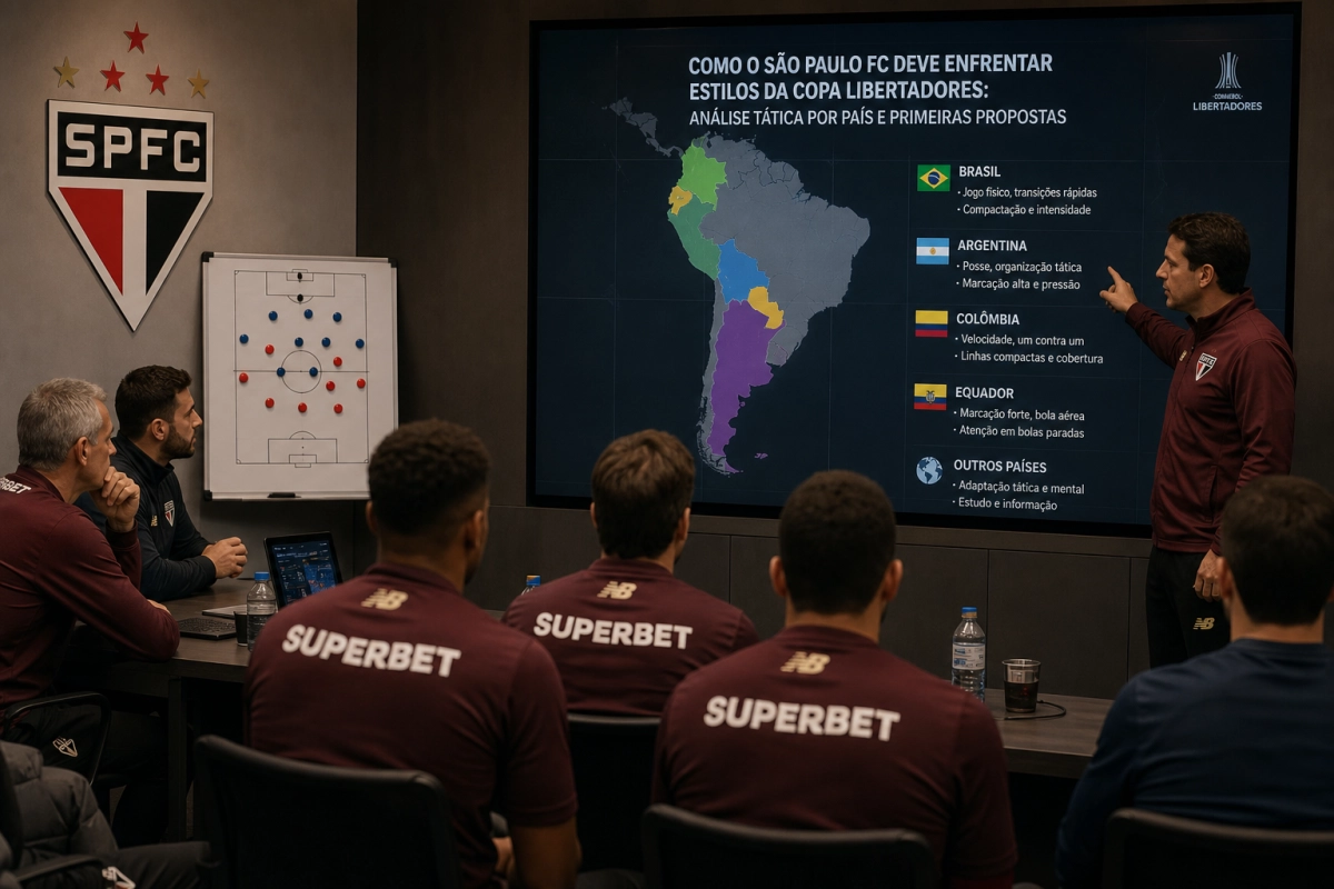 Como o São Paulo FC deve enfrentar estilos da Copa Libertadores: análise tática por país e primeiras propostas
